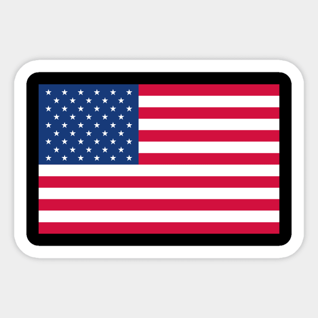 American Flag Tshirt designers Sticker by Therain3401